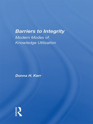 cover image of Barriers to Integrity